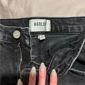 AGOLDE High-Rise Black Wash Jeans